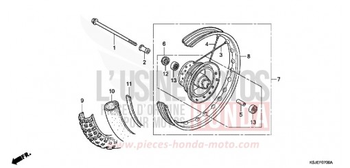 ROUE AVANT CRF100FB de 2011
